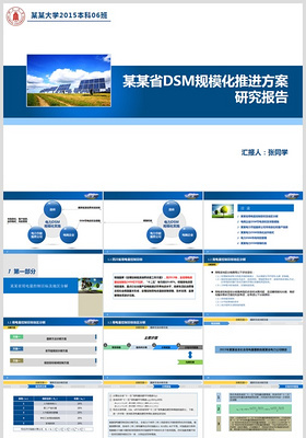 某省DSM规模化推进方案开题报告答辩ppt范文