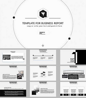 黑白灰质感商务工作总结ppt模板