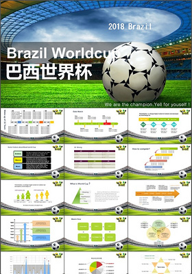 世界杯背景项目策划PPT模板