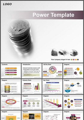 金融企业精美ppt模板免费下载