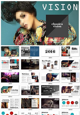 时尚明星杂志品牌形象电子相册展示PPT模板免费下载