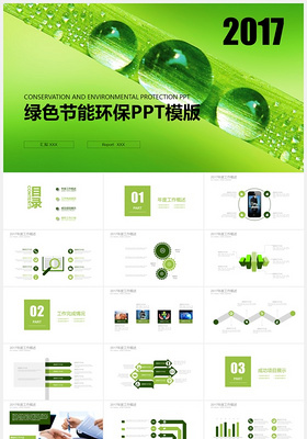 绿色环保主题PPT模板下载