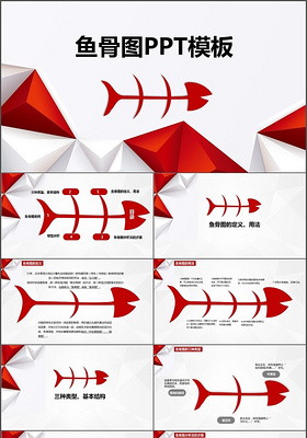 鱼骨图PPT模板
