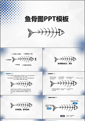 鱼骨图PPT模板