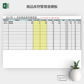 商品库存管理表模板