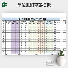 单位进销存表模板