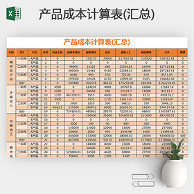 绿色食品成本明细核算表Excel模板