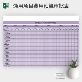 通用项目费用预算审批表