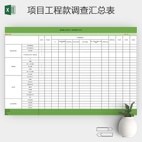 拨款拖欠的项目工程款调查汇总表excel模板
