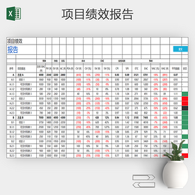 项目绩效报告通用excel表格
