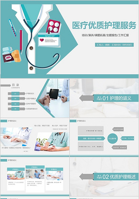 医学护理服务优质服务PPT模板