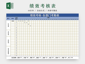 绩效考核表绩效表考核表