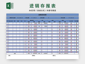 企业仓储管理进销存报表表格设计