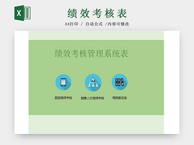 公司绩效考核管理系统Excel表