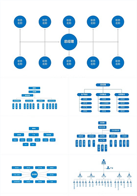 简约公司组织架构图公司专用商务ppt模板