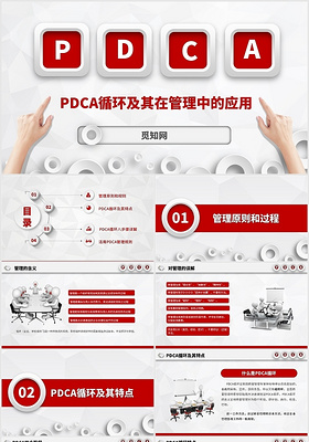 PDCA循环及其在管理中的应用PPT模板pdca